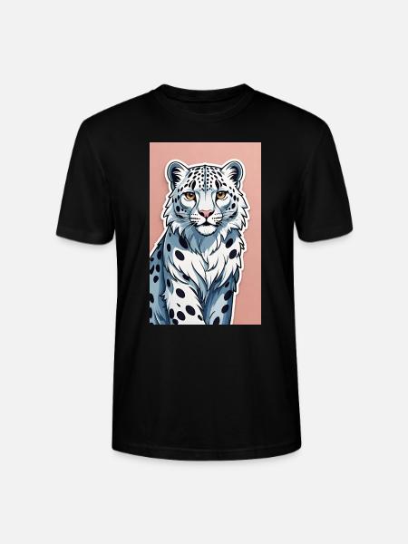 Snow Leopard | Leopard | Predator - Stanley/Stella CRAFTER Unisex Organic T-Shirt - black