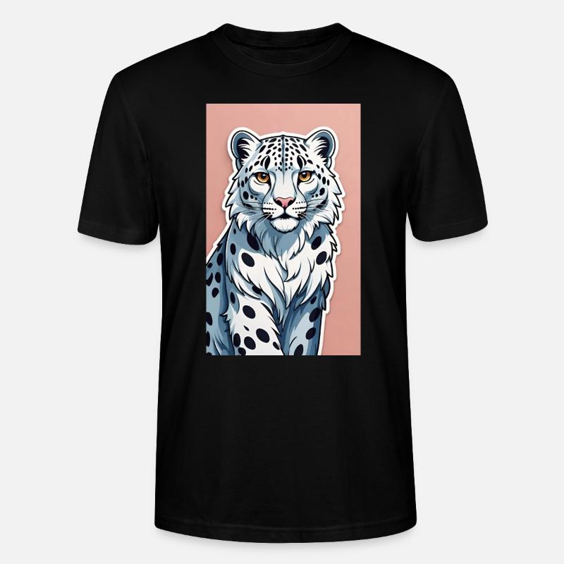Snow Leopard | Leopard | Predator - Stanley/Stella CRAFTER Unisex Organic T-Shirt - black