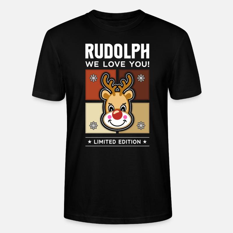 Rudolph - Stanley/Stella CRAFTER Unisex Organic T-Shirt - black