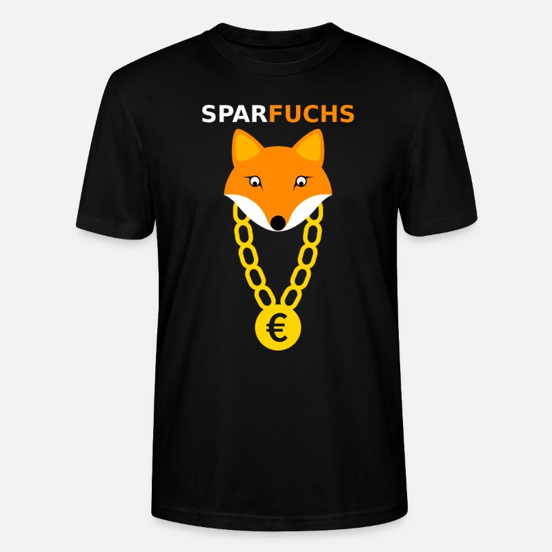 Sparfuchs Fuchs Tier Geschenk - Stanley/Stella Unisex Bio-T-Shirt CRAFTER - Schwarz