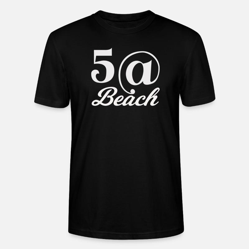 5A beach - T-shirt bio CRAFTER Stanley Stella Unisexe - noir