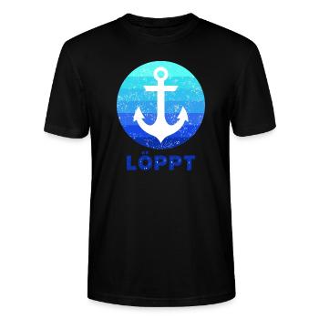 Anker Löppt - Stanley/Stella Unisex Bio-T-Shirt CRAFTER - Schwarz - Vorne - Alina (178cm) & Michal (187cm)