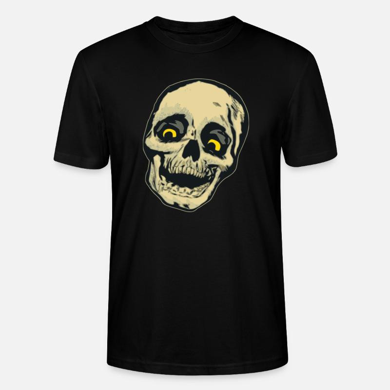Totenkopf Comic Geschenk - Stanley/Stella Unisex Bio-T-Shirt CRAFTER - Schwarz