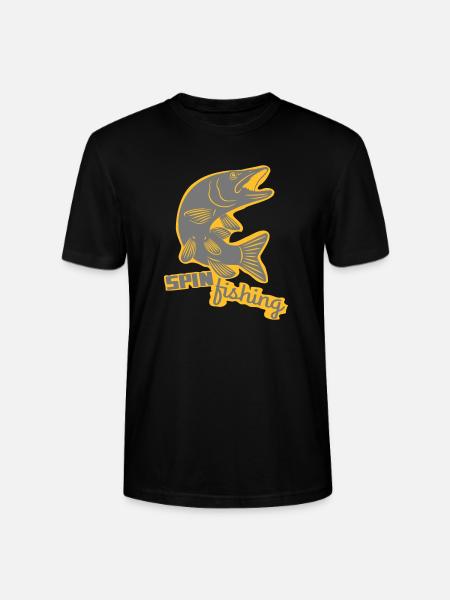 Spin fishing Pike - Stanley/Stella Unisex Bio-T-Shirt CRAFTER - Schwarz