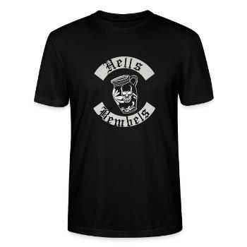 Hells Bempels Club Design - T-shirt bio CRAFTER Stanley Stella Unisexe - noir - Devant - Alina (178cm) & Michal (187cm)