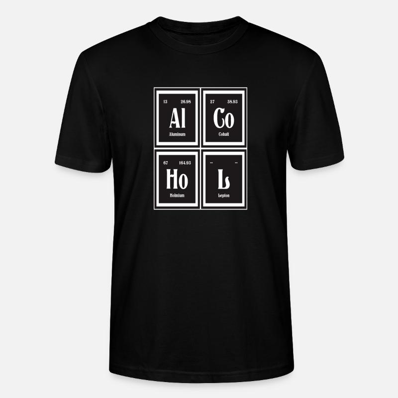 Alkohol | Periodensystem der Elemente - Stanley/Stella Unisex Bio-T-Shirt CRAFTER - Schwarz