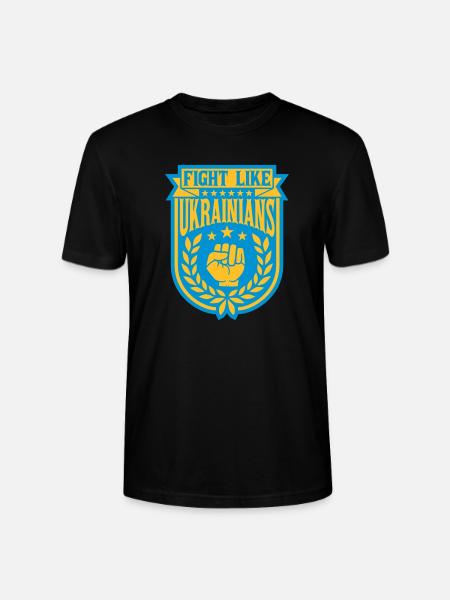 fight like ukrainians quote - Stanley/Stella CRAFTER Unisex Organic T-Shirt - black