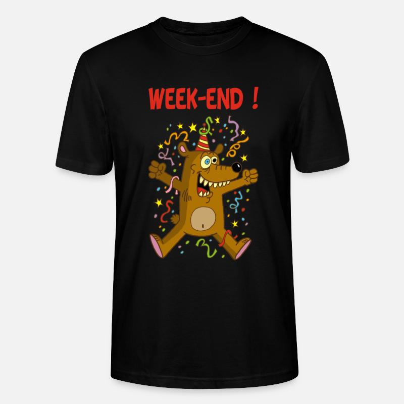 Wochenendbär - Stanley/Stella Unisex Bio-T-Shirt CRAFTER - Schwarz