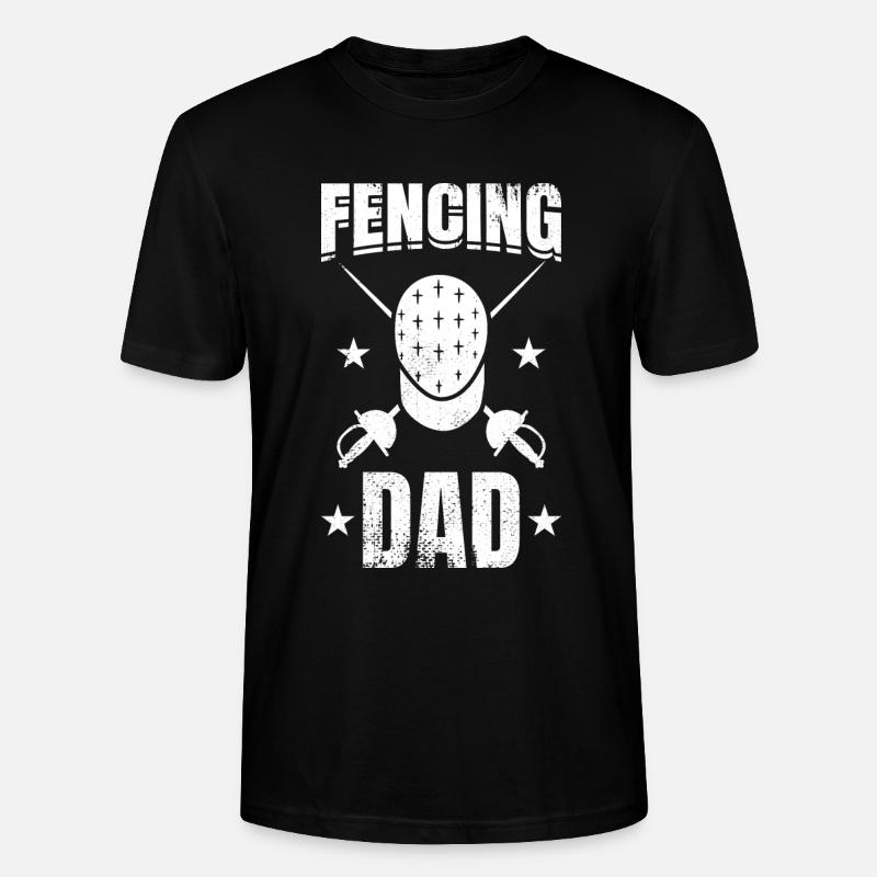 Fechten Papa - Stanley/Stella Unisex Bio-T-Shirt CRAFTER - Schwarz