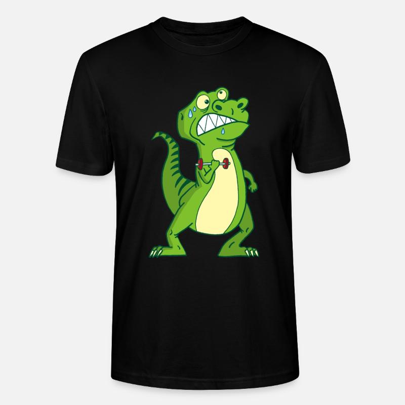 Kräftiger Dinosaurier - Stanley/Stella Unisex Bio-T-Shirt CRAFTER - Schwarz