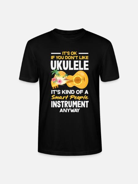 Funny Ukulele Designs and Sayings - Stanley/Stella CRAFTER Unisex Organic T-Shirt - black
