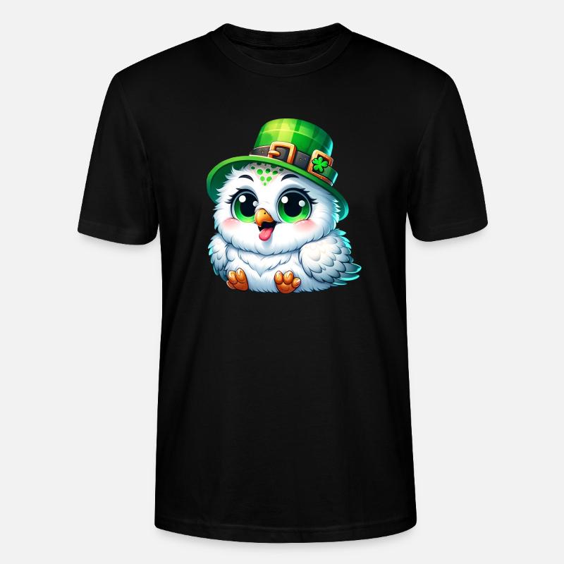 St. Patrick's Süße Schneeeule - Stanley/Stella Unisex Bio-T-Shirt CRAFTER - Schwarz