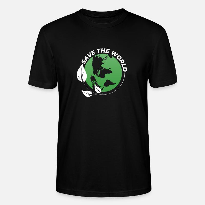 Save the World - Stanley/Stella CRAFTER Unisex Organic T-Shirt - black