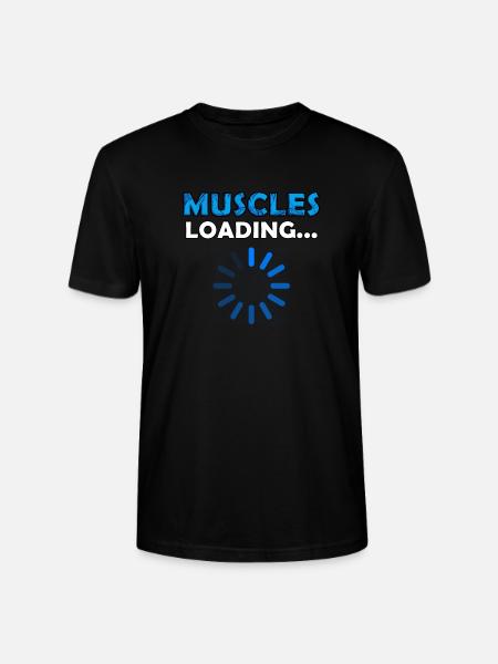 Muscles Loading - Stanley/Stella CRAFTER Unisex Organic T-Shirt - black