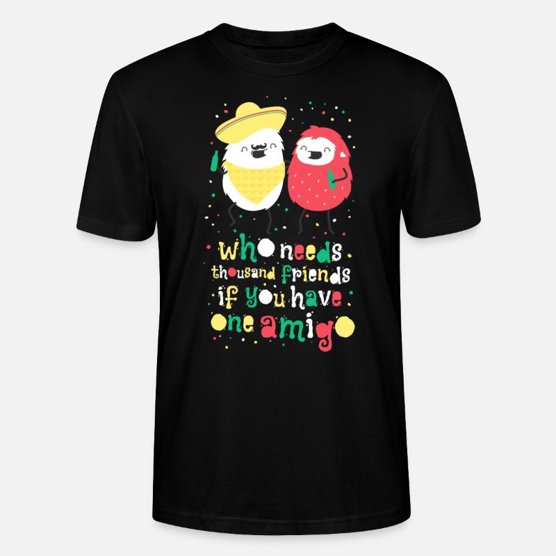 Amigos - beste Freunde - Stanley/Stella Unisex Bio-T-Shirt CRAFTER - Schwarz