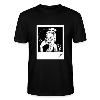 Cordialement - T-shirt bio CRAFTER Stanley Stella Unisexe - noir - Devant - Alina (178cm) & Michal (187cm)