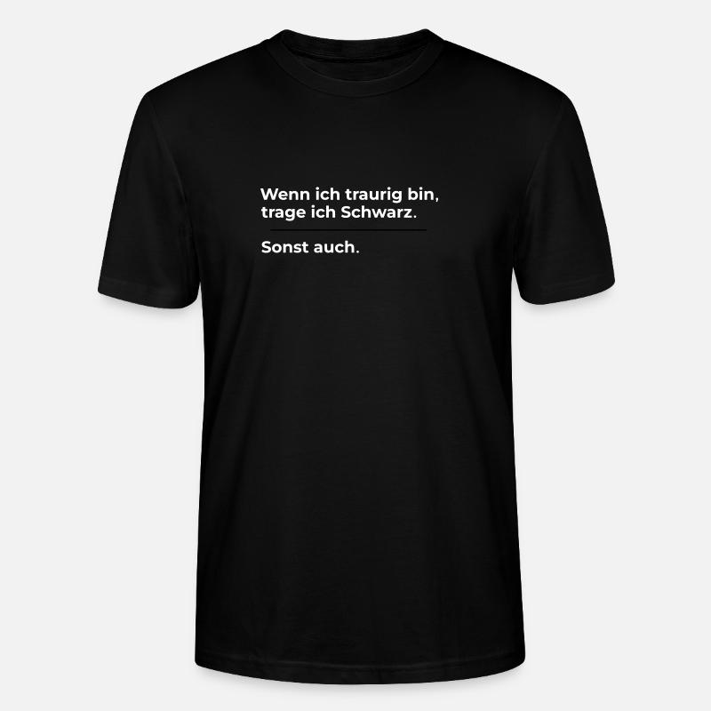 Traurig - Stanley/Stella Unisex Bio-T-Shirt CRAFTER - Schwarz