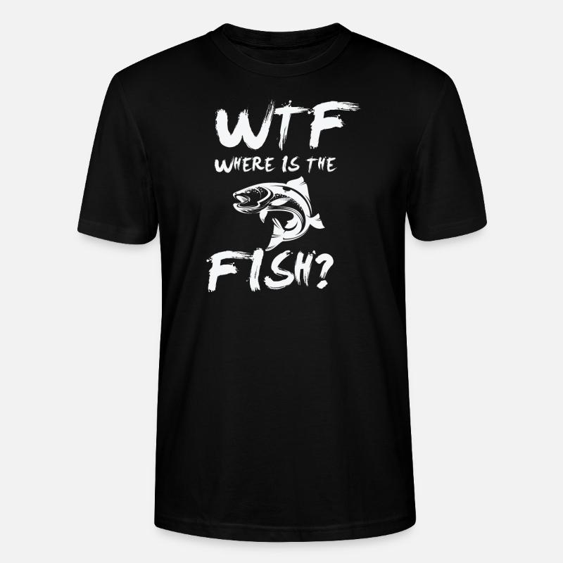 WTF Wheres the Fish - Stanley/Stella Unisex Bio-T-Shirt CRAFTER - Schwarz