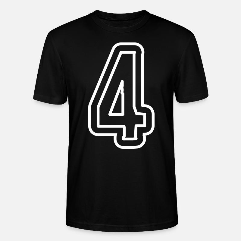 4 Zahl symbol - Stanley/Stella Unisex Bio-T-Shirt CRAFTER - Schwarz