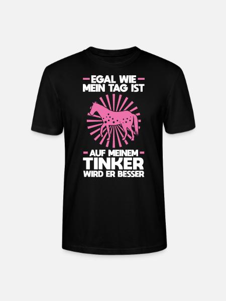 Tinker Pferd Reiter Geschenk - Stanley/Stella Unisex Bio-T-Shirt CRAFTER - Schwarz