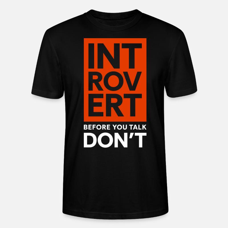 Timide, solitaire, gens, misanthrope - T-shirt bio CRAFTER Stanley Stella Unisexe - noir