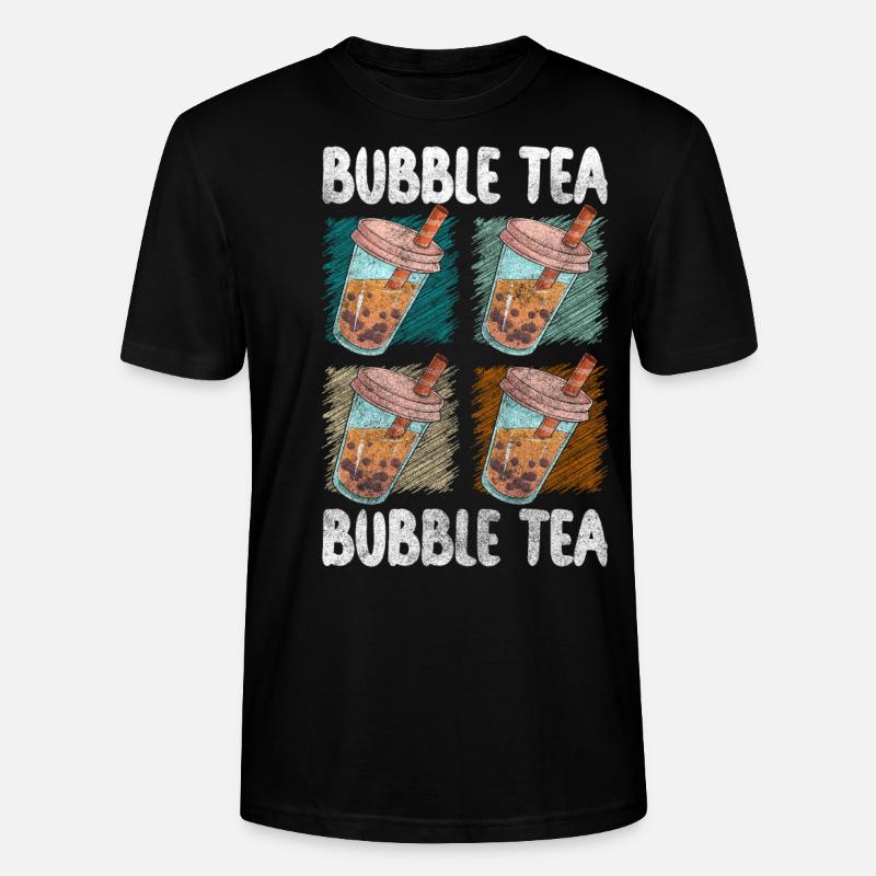 Bubble Tea Taïwan Sirop Rafraîchissement - T-shirt bio CRAFTER Stanley Stella Unisexe - noir