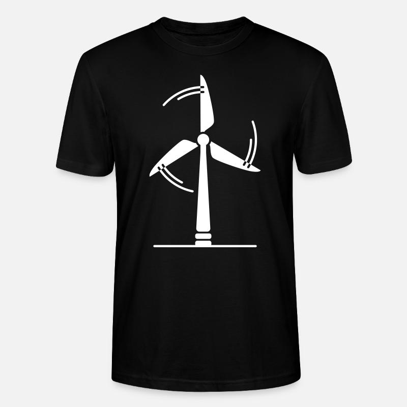 Windrad Silhouette - Stanley/Stella Unisex Bio-T-Shirt CRAFTER - Schwarz
