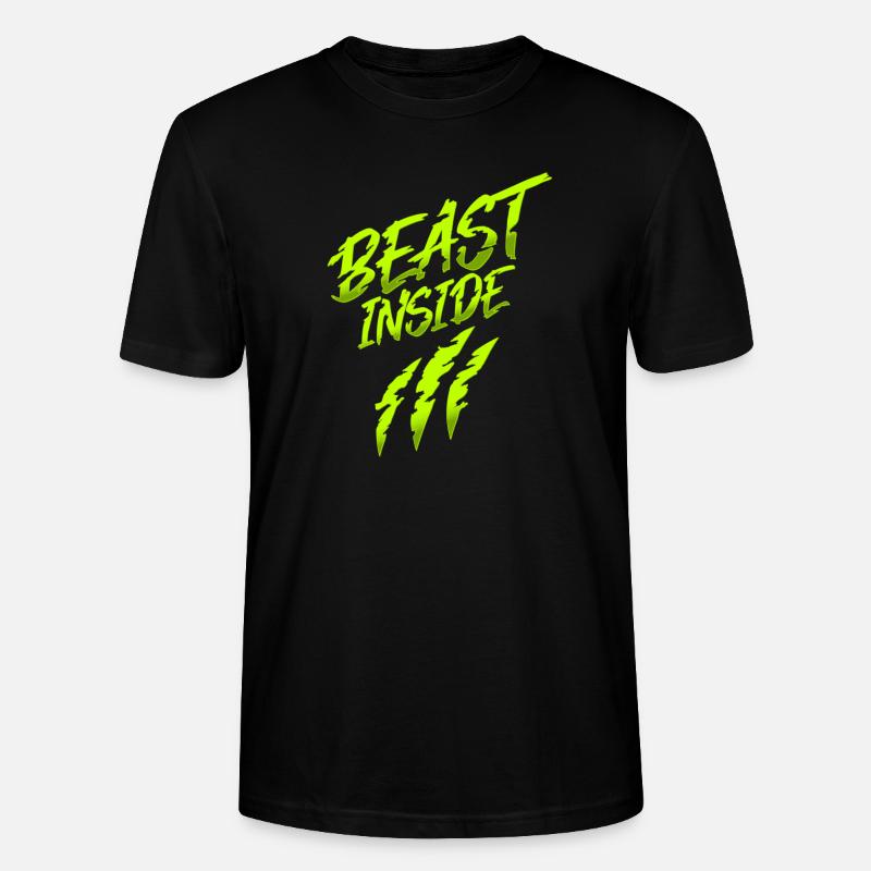 BEAST INSIDE - Stanley/Stella Unisex Bio-T-Shirt CRAFTER - Schwarz