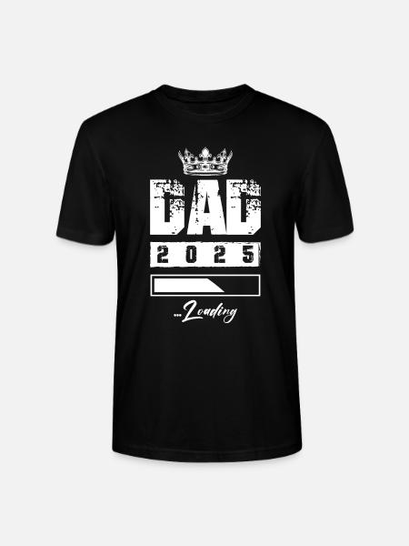 Dad 2025 Loading Papa - Stanley/Stella CRAFTER Unisex Organic T-Shirt - black