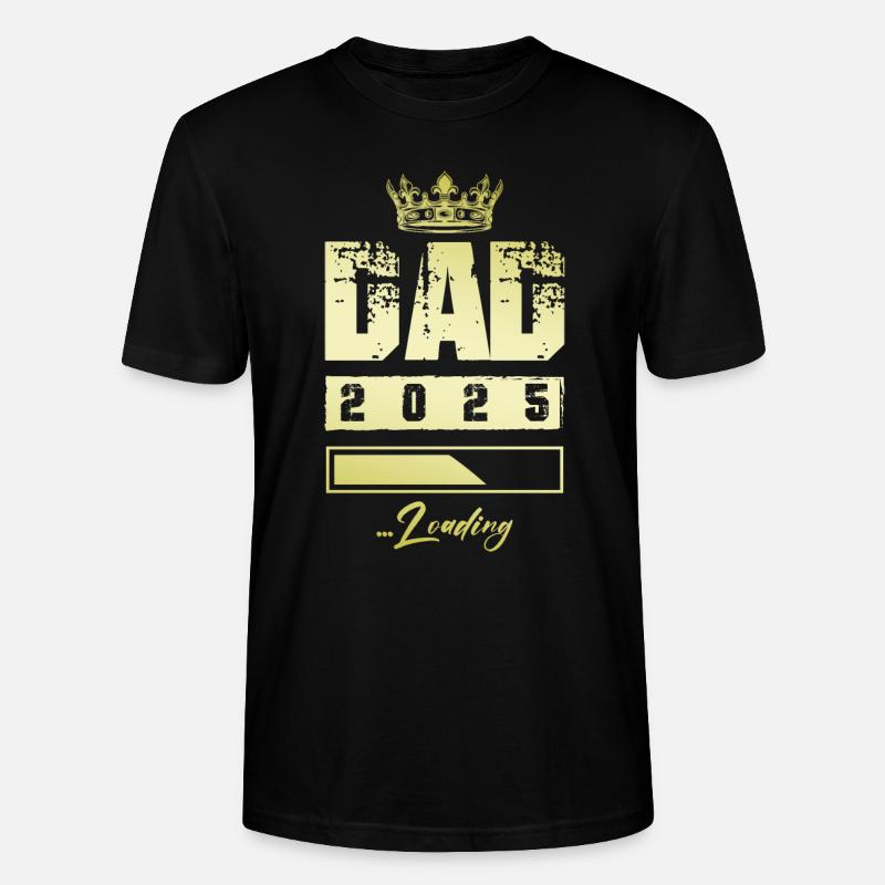 Dad 2025 Loading Papa - Stanley/Stella Unisex Bio-T-Shirt CRAFTER - Schwarz