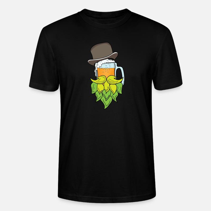 Ein Bier mit Bart - Stanley/Stella Unisex Bio-T-Shirt CRAFTER - Schwarz