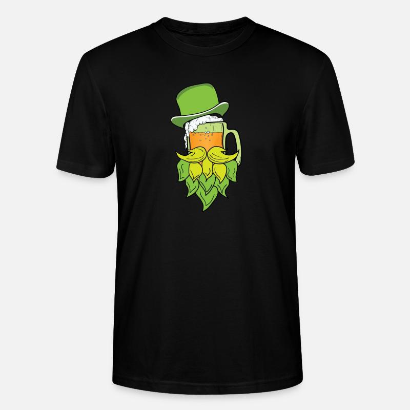 St Patricks beer beard - Stanley/Stella Unisex Bio-T-Shirt CRAFTER - Schwarz