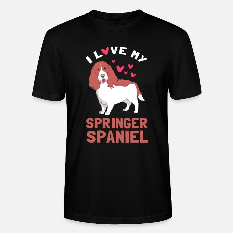 Springer Spaniel Hund - Stanley/Stella Unisex Bio-T-Shirt CRAFTER - Schwarz