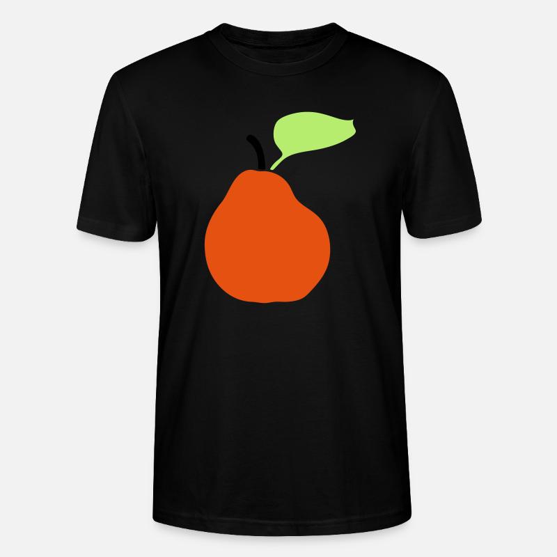 pear fruit - Stanley/Stella CRAFTER Unisex Organic T-Shirt - black