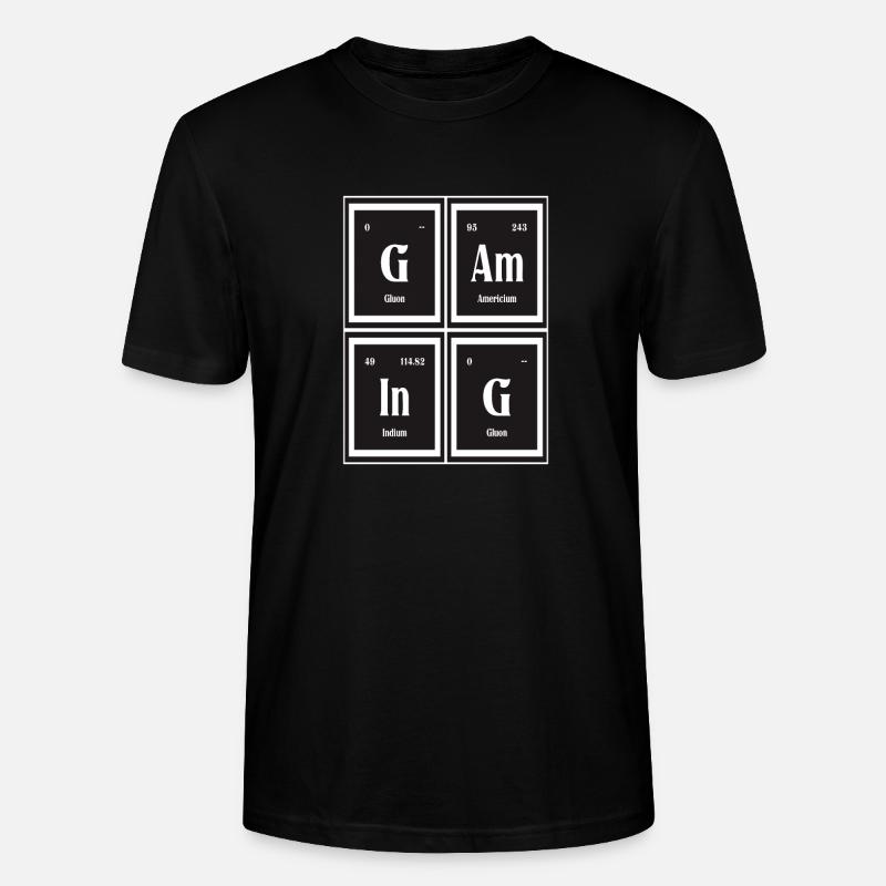 Gaming-| Periodensystem der Elemente - Stanley/Stella Unisex Bio-T-Shirt CRAFTER - Schwarz