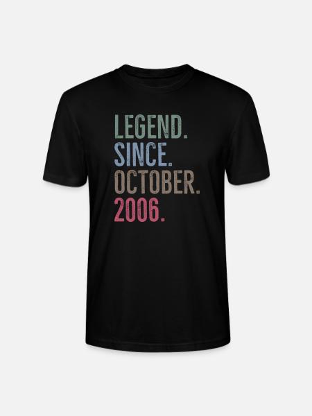 Legend Since October 2006 - Stanley/Stella CRAFTER Unisex Organic T-Shirt - black