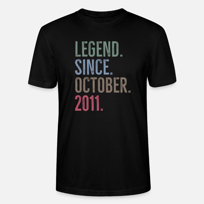 Legend Since October 2011 - Stanley/Stella CRAFTER Unisex Organic T-Shirt - black