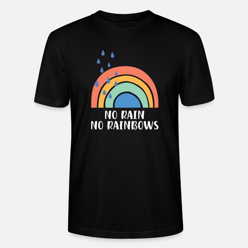 No Rain No Rainbows - Stanley/Stella Unisex Bio-T-Shirt CRAFTER - Schwarz