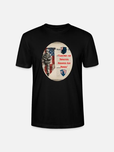 Veterans, veterans, armistice. - Stanley/Stella CRAFTER Unisex Organic T-Shirt - black