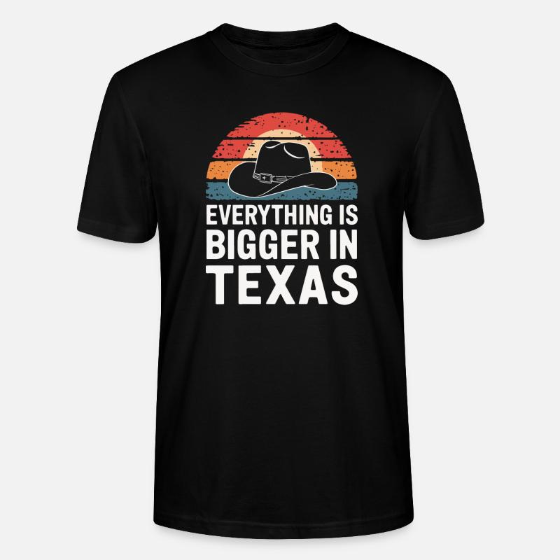 Texas State Texans Texas - Stanley/Stella CRAFTER Unisex Organic T-Shirt - black