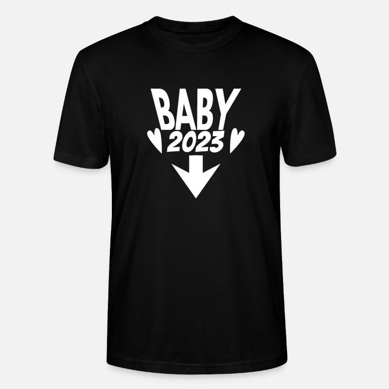 Bébé 2023 Grossesse enceinte - T-shirt bio CRAFTER Stanley Stella Unisexe - noir
