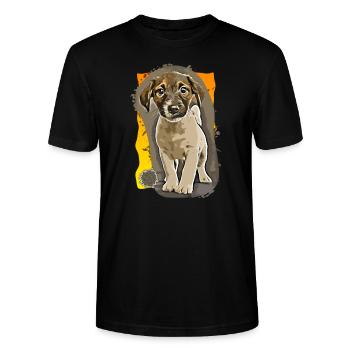 The One - Stanley/Stella CRAFTER Unisex Organic T-Shirt - black - Front - Alina (178cm) & Michal (187cm)
