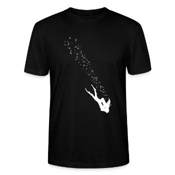 Bulles de Plongeuse - T-shirt bio CRAFTER Stanley Stella Unisexe - noir - Devant - Alina (178cm) & Michal (187cm)