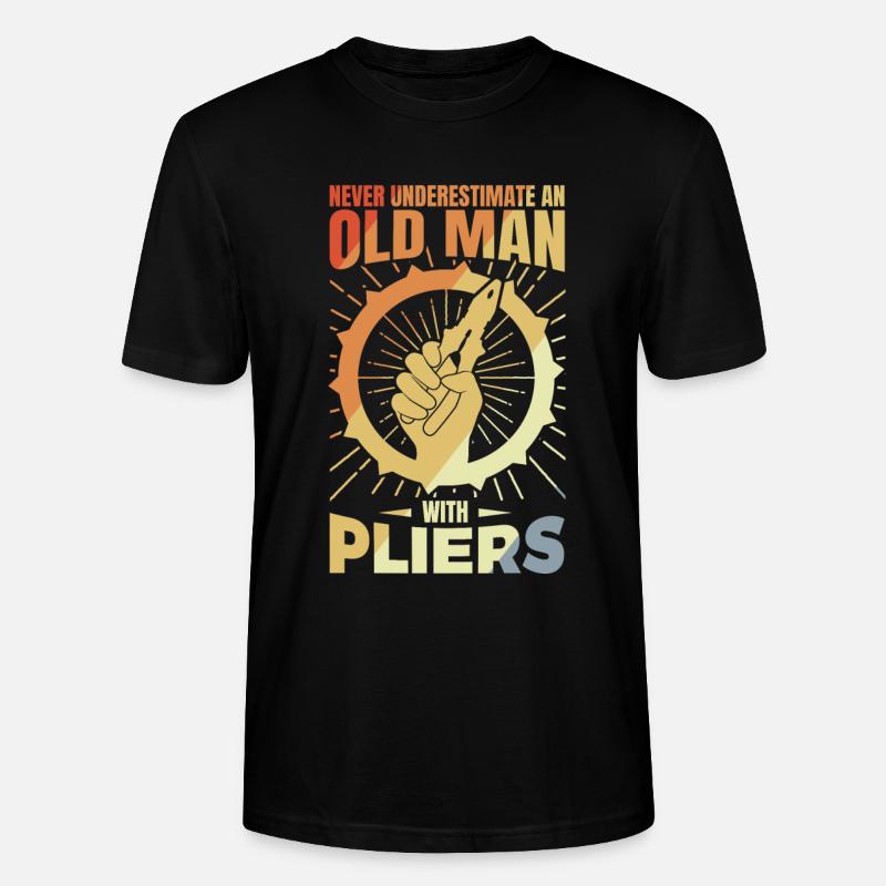 Old electronics technician - Stanley/Stella CRAFTER Unisex Organic T-Shirt - black