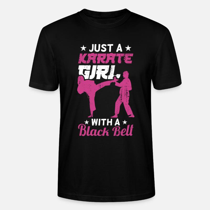 Karate Mädchen mit schwarzen Gürtel - Stanley/Stella Unisex Bio-T-Shirt CRAFTER - Schwarz
