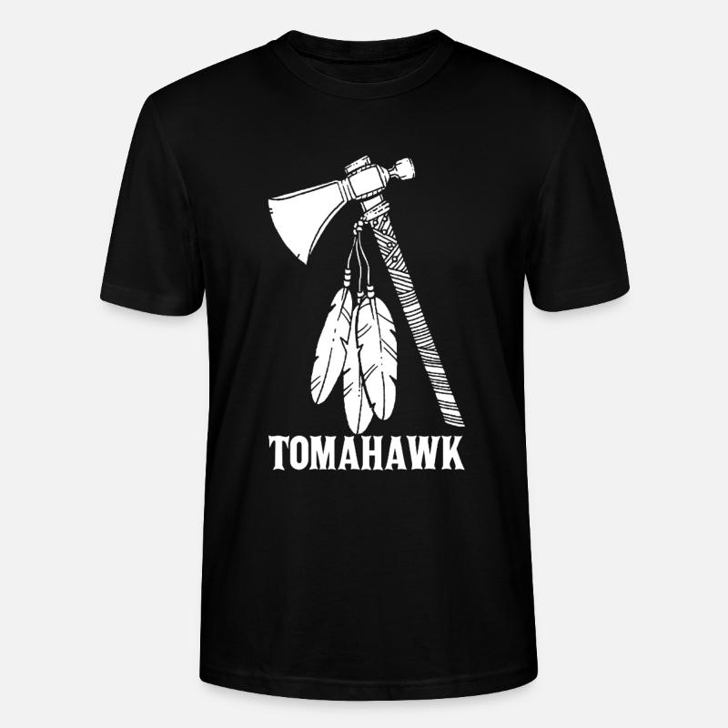 Tomahawk blanc - T-shirt bio CRAFTER Stanley Stella Unisexe - noir