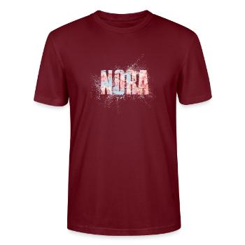 Nora - Stanley/Stella Unisex Bio-T-Shirt CRAFTER - Burgunderrot - Vorne - Alina (178cm) & Michal (187cm)