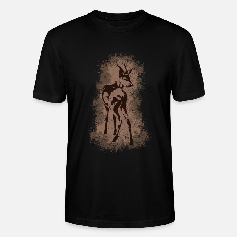 Hirsch - Stanley/Stella Unisex Bio-T-Shirt CRAFTER - Schwarz