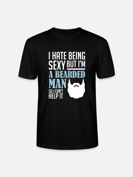 A Bearded man - Stanley/Stella CRAFTER Unisex Organic T-Shirt - black