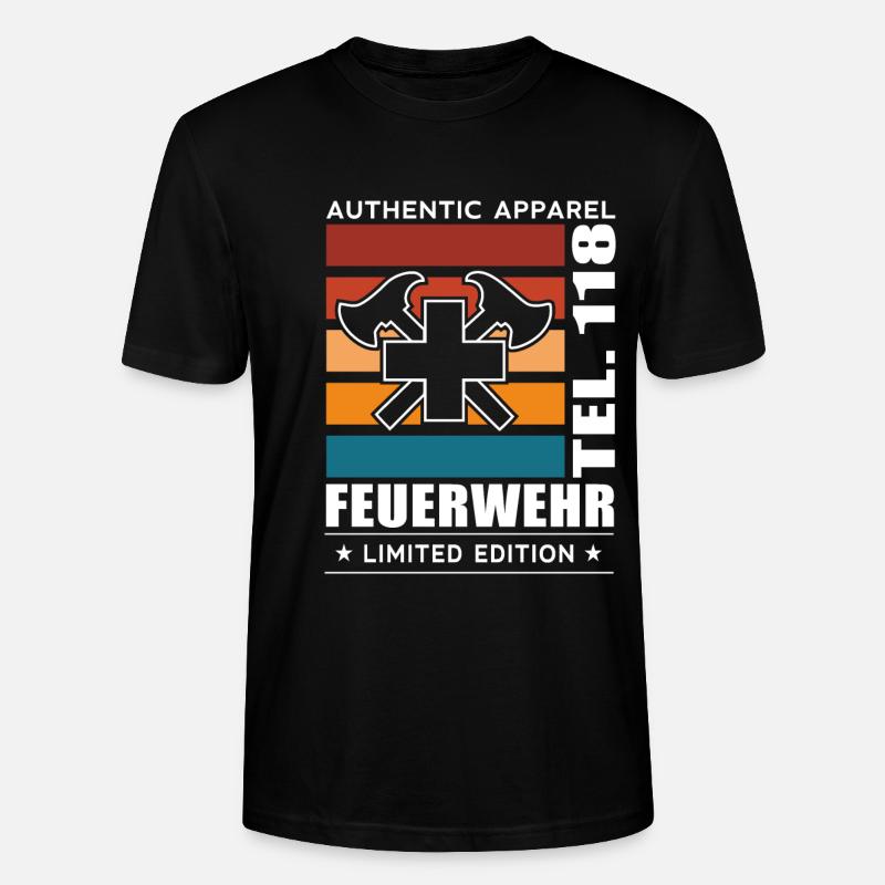 Pompiers - T-shirt bio CRAFTER Stanley Stella Unisexe - noir